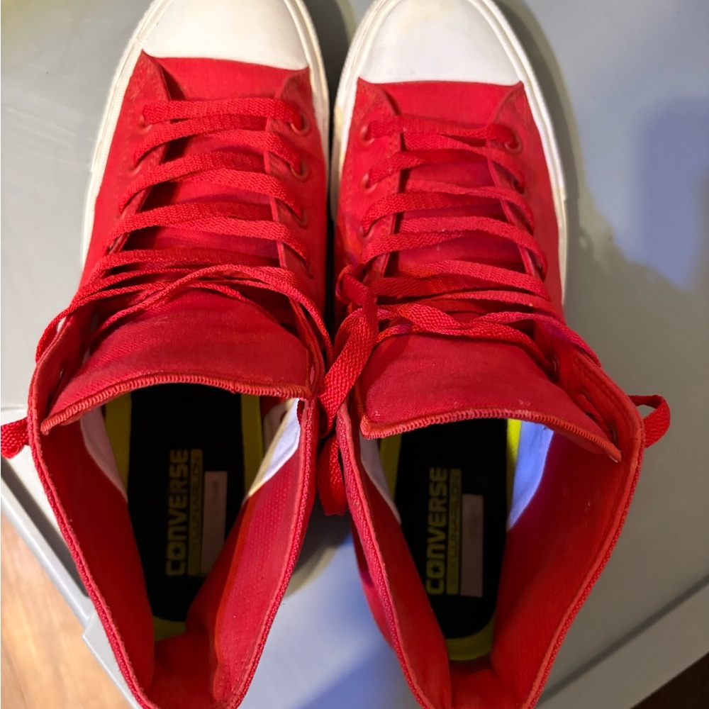 Converse Red and White Athletic Sneakers